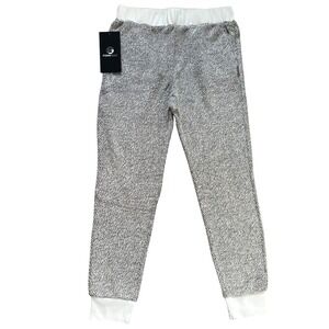 Foray Golf Boucle Texture Joggers Sz L Black White Loungewear Athleisure Comfort